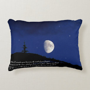 Psalms 8:3,4 Scripture Inspirational Decorative Cushion