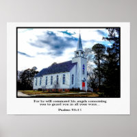 Psalms 91:11 -- art poster