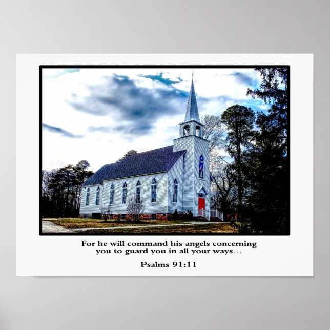 Psalms 91:11 -- art poster (Front)