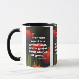 Psalms 95:3 KJV Bible Verse Pic Two-Tone Mug