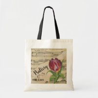 Psaltery Tulip Vintage Sheet Music Customised