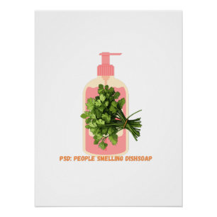 PSD – People Smelling Dishsoap Funny Anti-Cilantro Poster