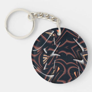 Pseudo-Camouflage Brown Green Keychain
