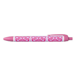 PSG Dots Pinched Tile, Pink Trim Pen, Black Ink Black Ink Pen