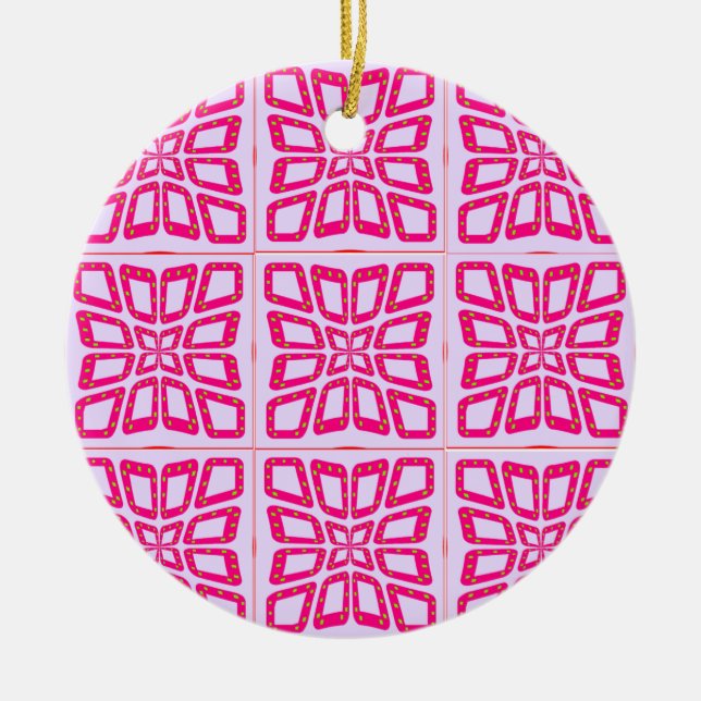 PSG Dots Pinched Tiles. Ceramic Tree Decoration (Front)