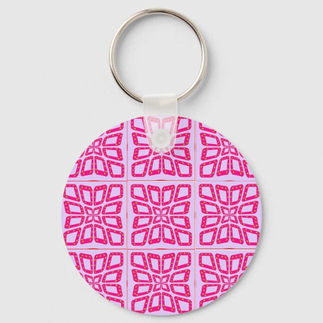 PSG Dots Pinched Tiles. Key Ring (Front)