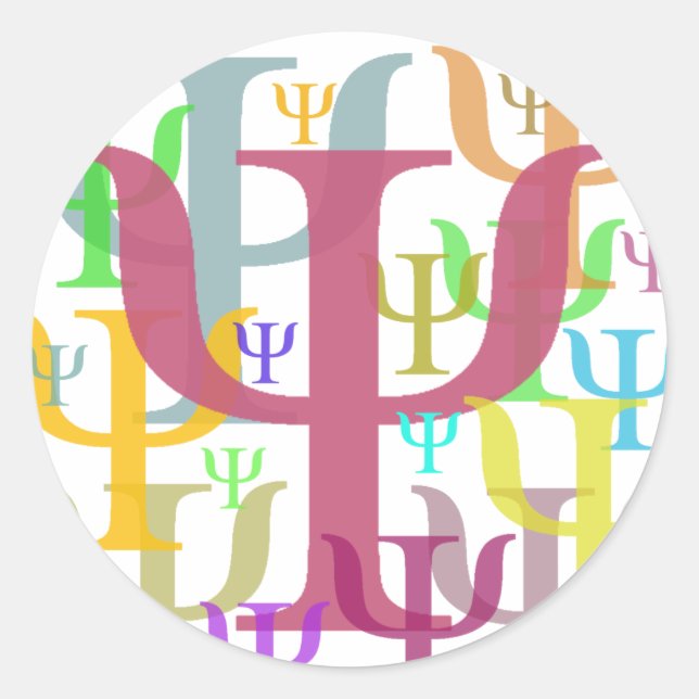 Psi Classic Round Sticker (Front)