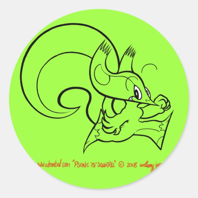 Psi Squirrel Sticker 2 (Front)