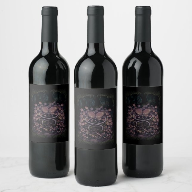 Psilocybe Allenii Wine Label (Bottles)