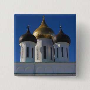 Pskov Kremlin and Trinity Cathedral 2 15 Cm Square Badge