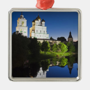 Pskov Kremlin and Trinity Cathedral Metal Ornament