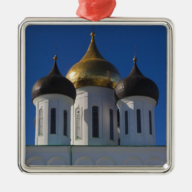 Pskov Kremlin and Trinity Cathedral Metal Ornament (Front)