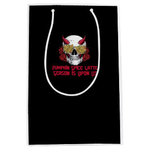 PSL Pumpkin Spice Latte Season Autumn Skull Medium Gift Bag