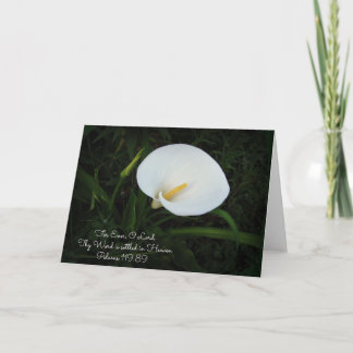 Pslams 119 Calla Lilly greeting card