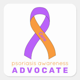 Psoriasis Advocate White Square Sticker