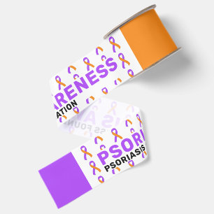 Psoriasis Awareness Pattern Ribbon Grosgrain Ribbon