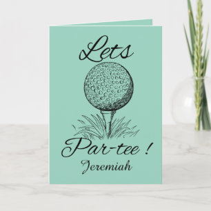 Psr-Tee Birthday Golf-Themed 30th Birthday Card