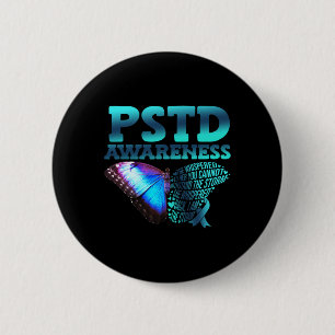 Pstd Awareness Post-traumatic Stress Disorder Butt 6 Cm Round Badge