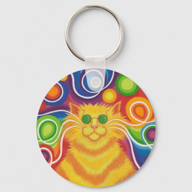 Psy-cat-delic keychain (Front)