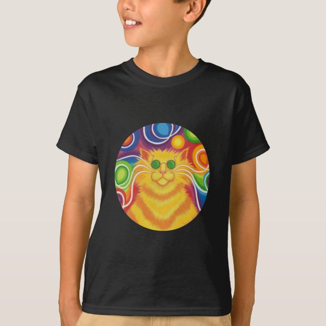 'Psy-cat-delic round 'Groovy Man!' t-shirt (Front)