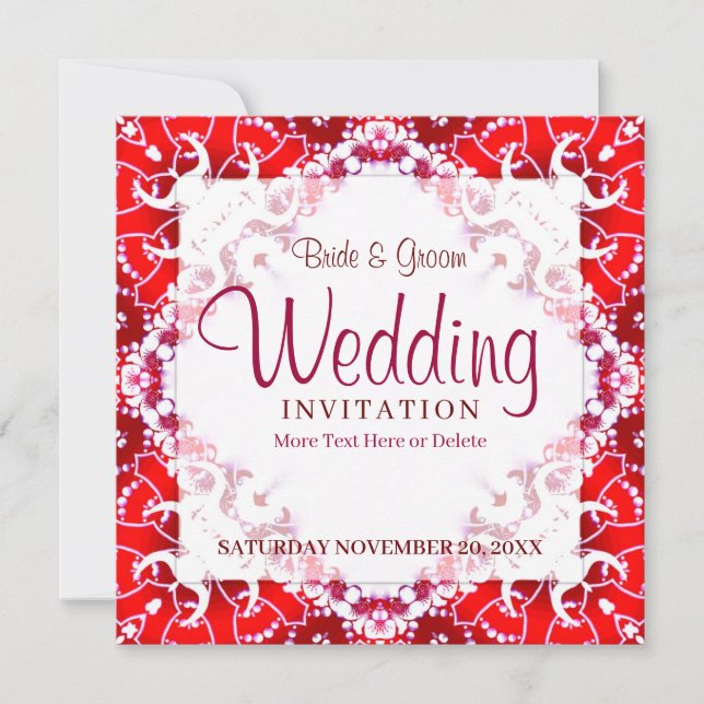 PsyBatik & Lace Invitation (Front)