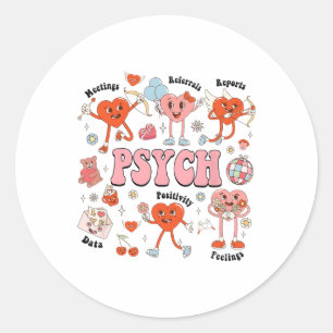 Psych Health Valentines Mental Health Valentine Sc Classic Round Sticker