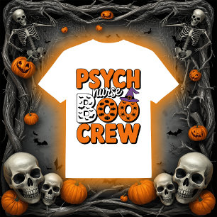 Psych Nurse BOO Crew   Halloween RN T-Shirt