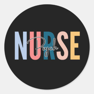 Psych Nurse Classic Round Sticker