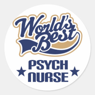 Psych Nurse Gift Classic Round Sticker