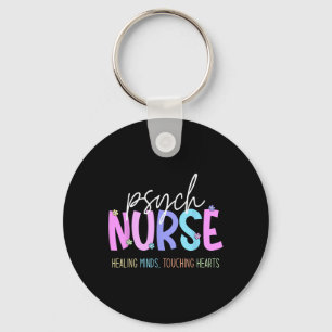 Psych Nurse Healing Minds Touching Hearts Psychiat Key Ring