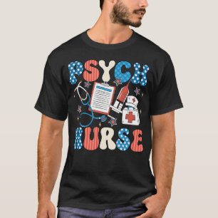 Psych Nurse Patriotic Cute 4Th Of T-Shirt