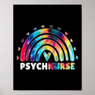 Psych Nurse Tie Dye Nursing Mental Health Psychiat Poster
