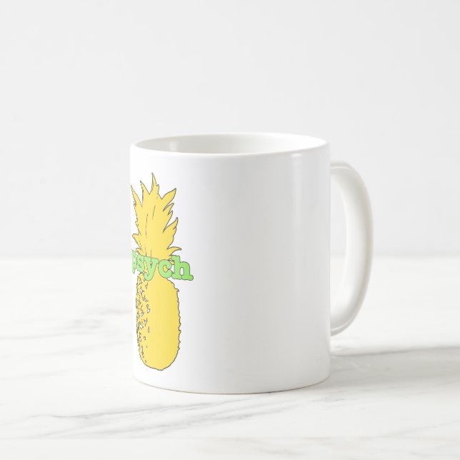Psych Pineapple Mug (Front Right)