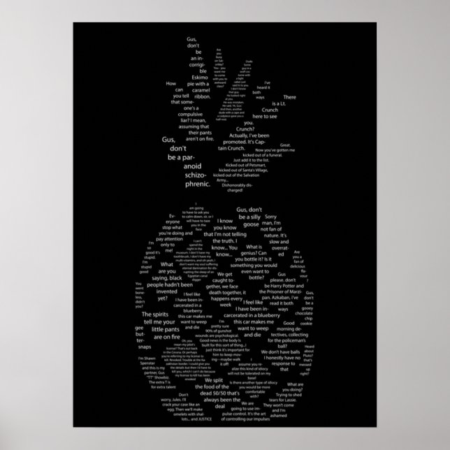 Psych Quotes Pineapple Poster (Front)