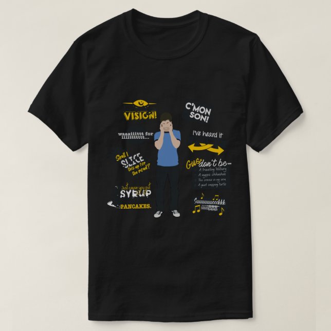 Psych - Shawn Spencer Quotes   T-Shirt (Design Front)