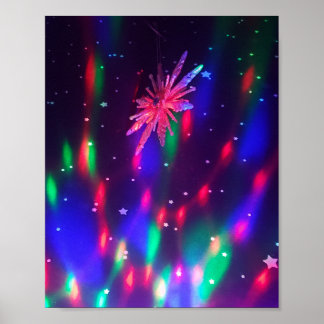 Psychadelic Disco Colours Poster