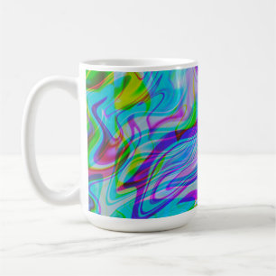 Psychadelic Liquid Colourful Abstract Pattern Blue Coffee Mug
