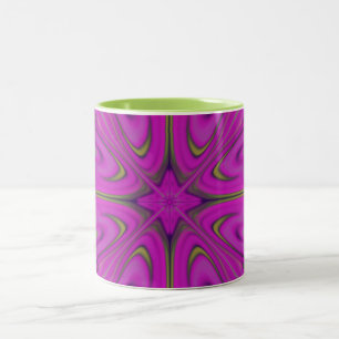 Psychadelic Liquid Colourful Abstract Purple Orang Two-Tone Coffee Mug