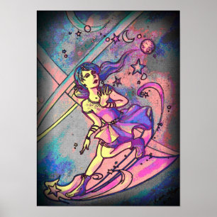 Psychadelic Shooting Star Poster