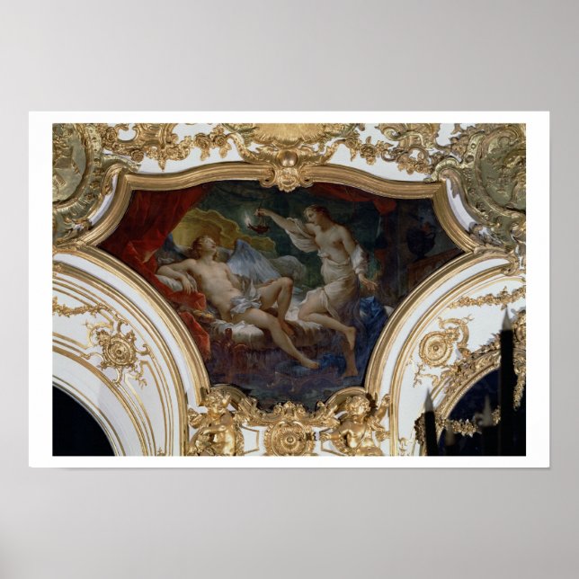 Psyche and Cupid, ceiling panel from the Salon de Poster (Front)