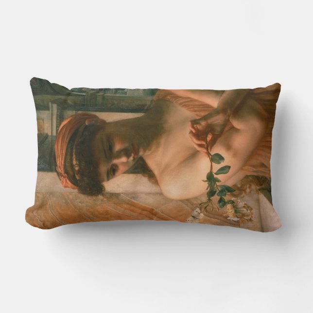 Psyche in the Temple of Love (by Edward Poynter) Lumbar Cushion (Front)