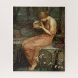 Psyche Opening the Golden Box Waterhouse Painting Jigsaw Puzzle<br><div class="desc">Pre Raphaelite art masterpiece Psyche (1903) by John William Waterhouse,  painter known for depicting mythological subjects and characters from classical and romantic literature.</div>