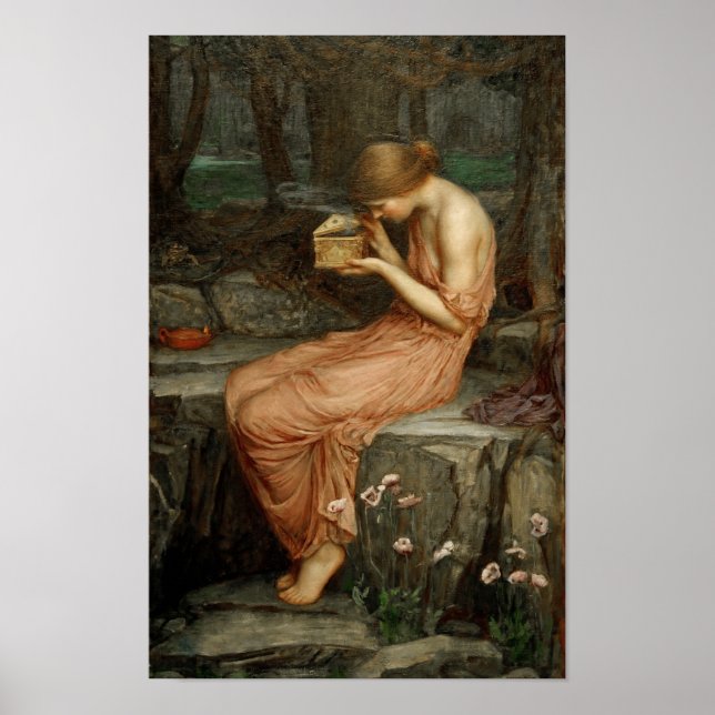 Psyche Opening the Golden Box Waterhouse Print (Front)