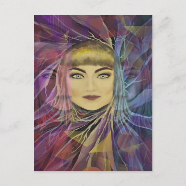 Psychedelia Dreamy Girl Postcard (Front)
