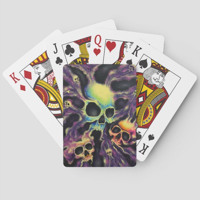 "Psychedelia" Skull Cluster Art Playing Cards (Back)
