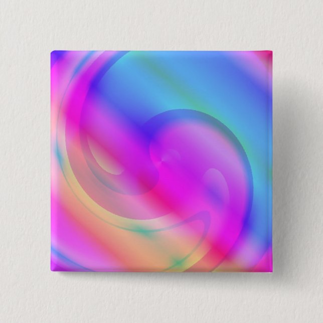 Psychedelic 15 Cm Square Badge (Front)