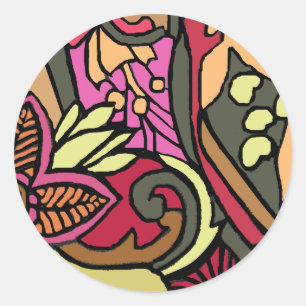 Psychedelic 1960s Print Stickers