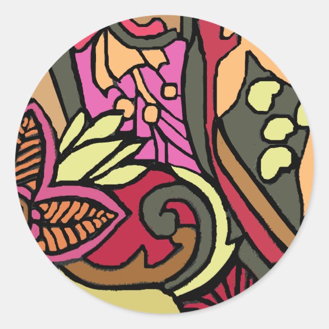 Psychedelic 1960s Print Stickers (Front)