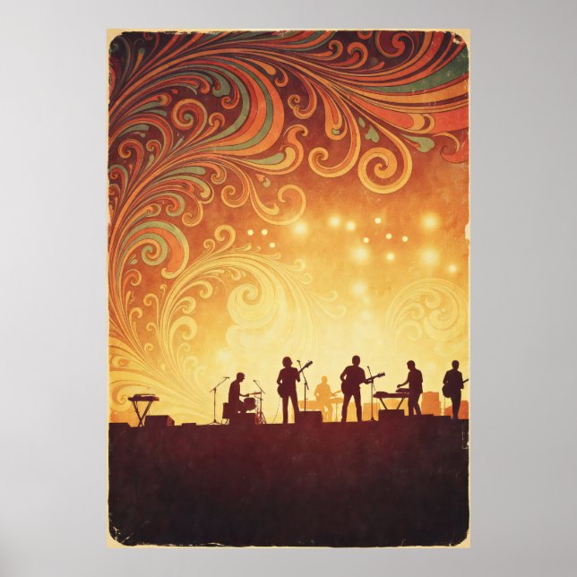 Psychedelic 70s Music Festival Poster (Front)