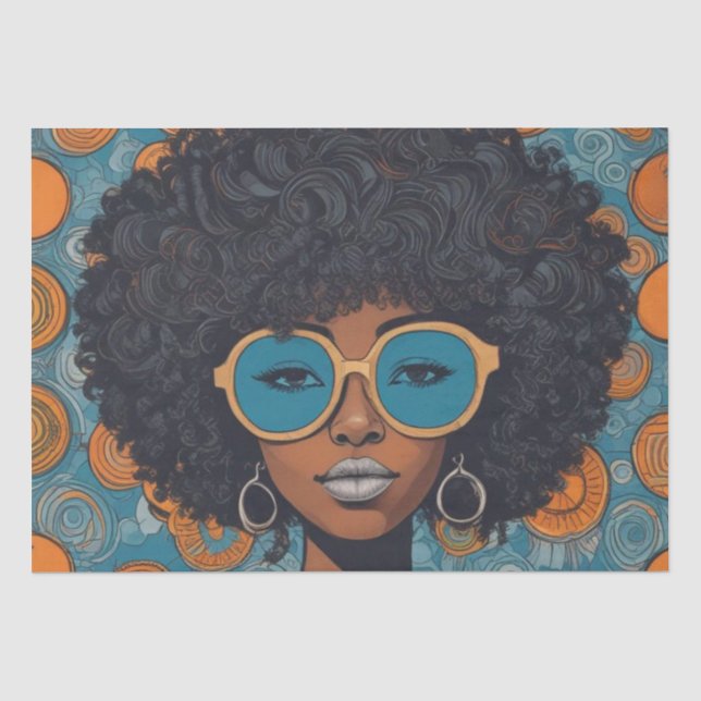 Psychedelic: A 1960s Retro Hippie Decoupage Paper (Front)
